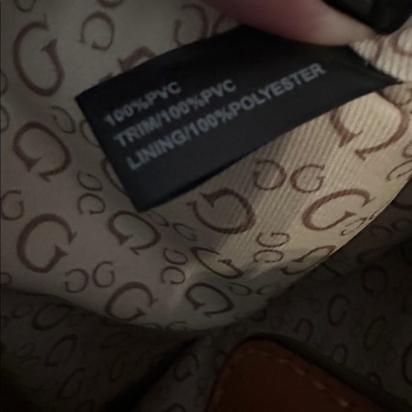 NWOT Guess Hillsdale Elegant Dark tan braided chain detail crossbody satchel bag - Picture 11 of 13